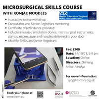 Thames Valley Microsurgical Skills Course with Konjac Noodles